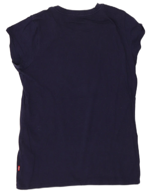 Dziewczęca koszulka Levi's Regular z grafiką, 15-16 lat, granatowe, bawełniane logo