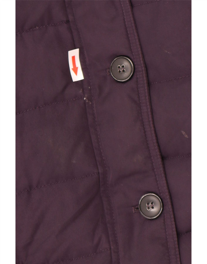 Crew Clothing Damska ocieplana kurtka z kapturem UK 10, mały, fioletowy poliester