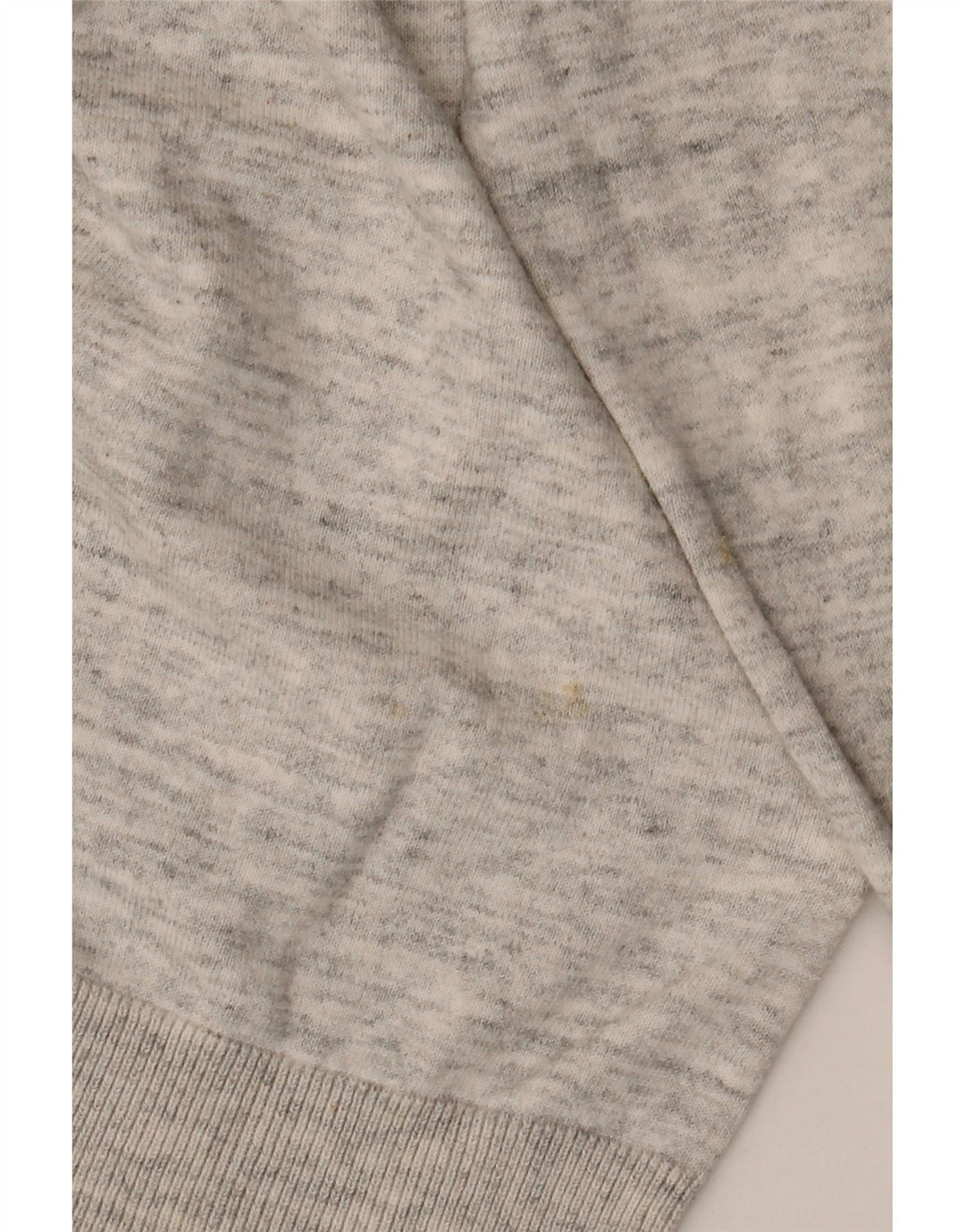 Marks & Spencer Męski sweter polo z dekoltem w serek, duży, szary, bawełniany w plamki