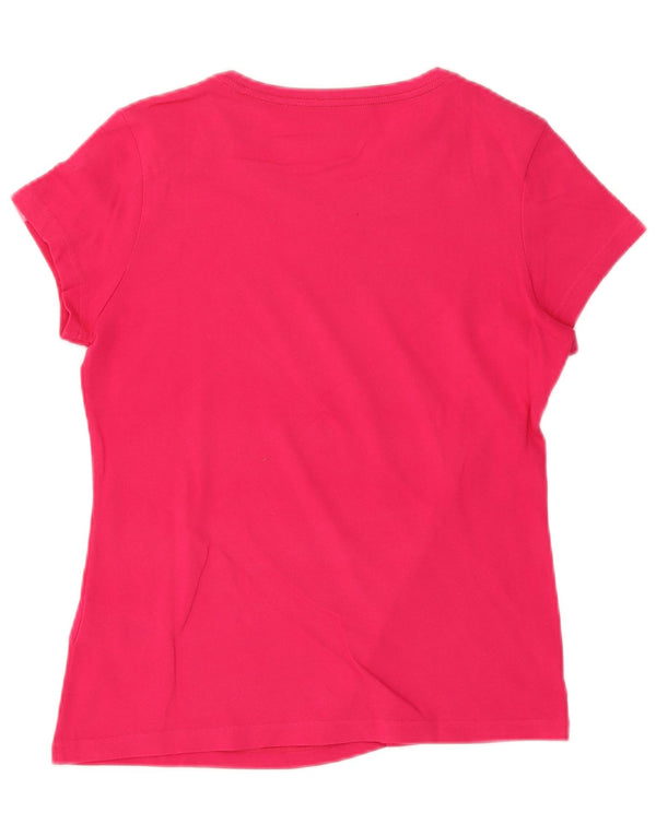Damska koszulka Adidas Climalite Graphic Top UK 12/14 Średnioróżowa bawełna