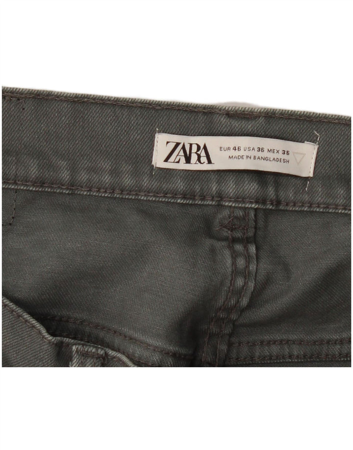 Jeansy męskie Zara Slim EU 46 XL W36 L30 Szare