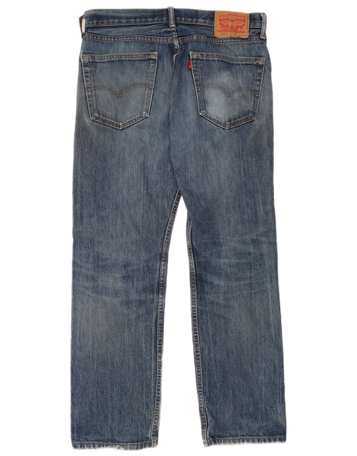 Męskie jeansy Levi's 505 w trudnej sytuacji W33 L30 Niebieska bawełna