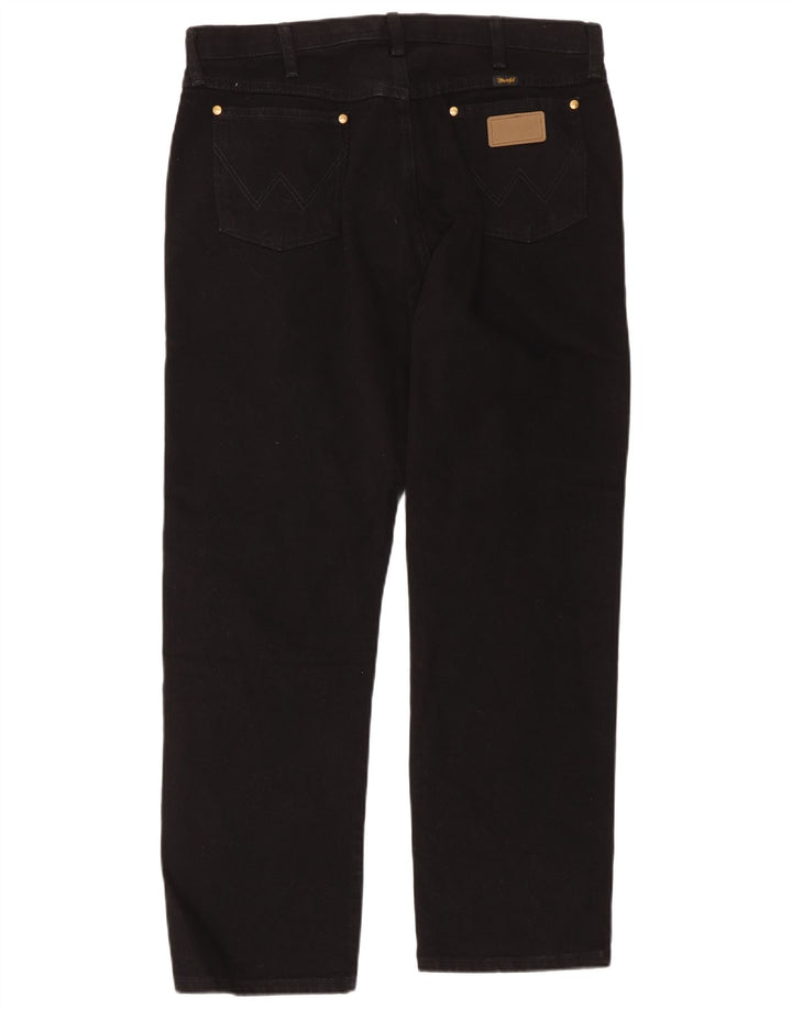 Męskie proste dżinsy Wrangler W36 L30 czarne