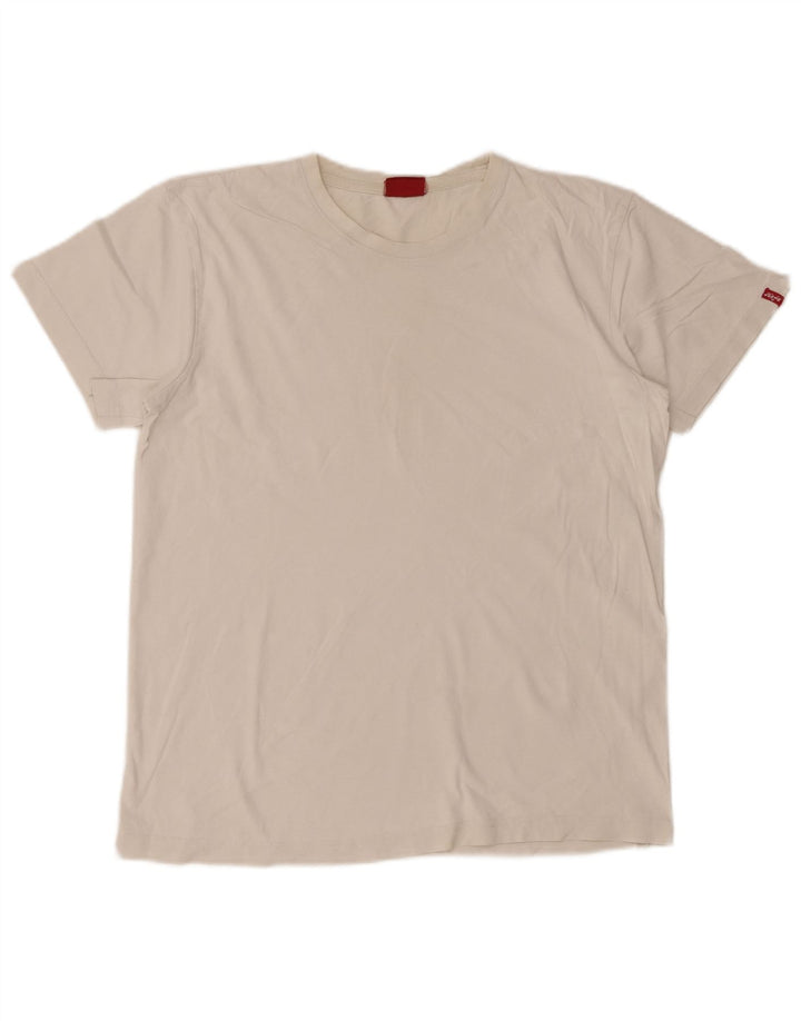 LEVI'S Womens T-Shirt Top UK 14 Medium White Cotton