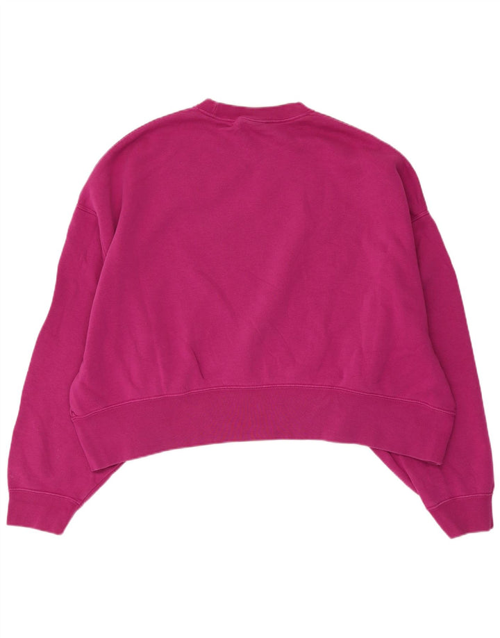 Damski sweter typu Crop Oversize NIKE, UK 14, średni różowy, bawełniany