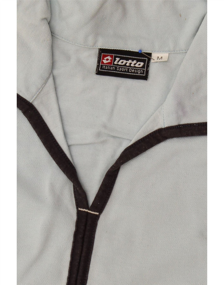LOTTO Womens Polo Shirt UK 12 Medium Blue Cotton Vintage Lotto and Second-Hand Lotto from Messina Hembry 