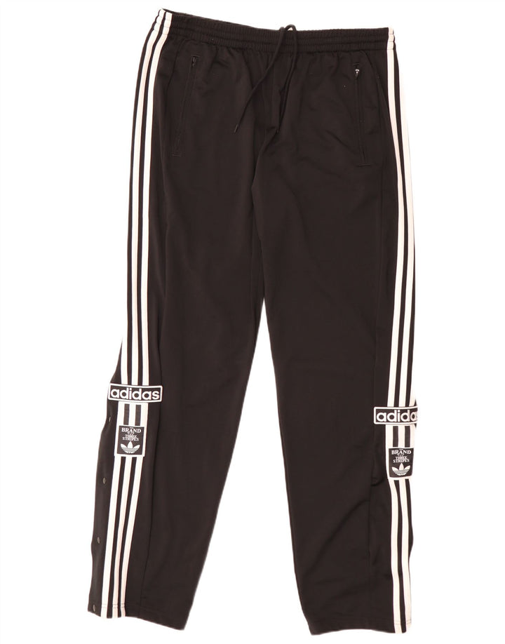 Męskie spodnie dresowe Adidas z grafiką XL, czarne, poliestrowe