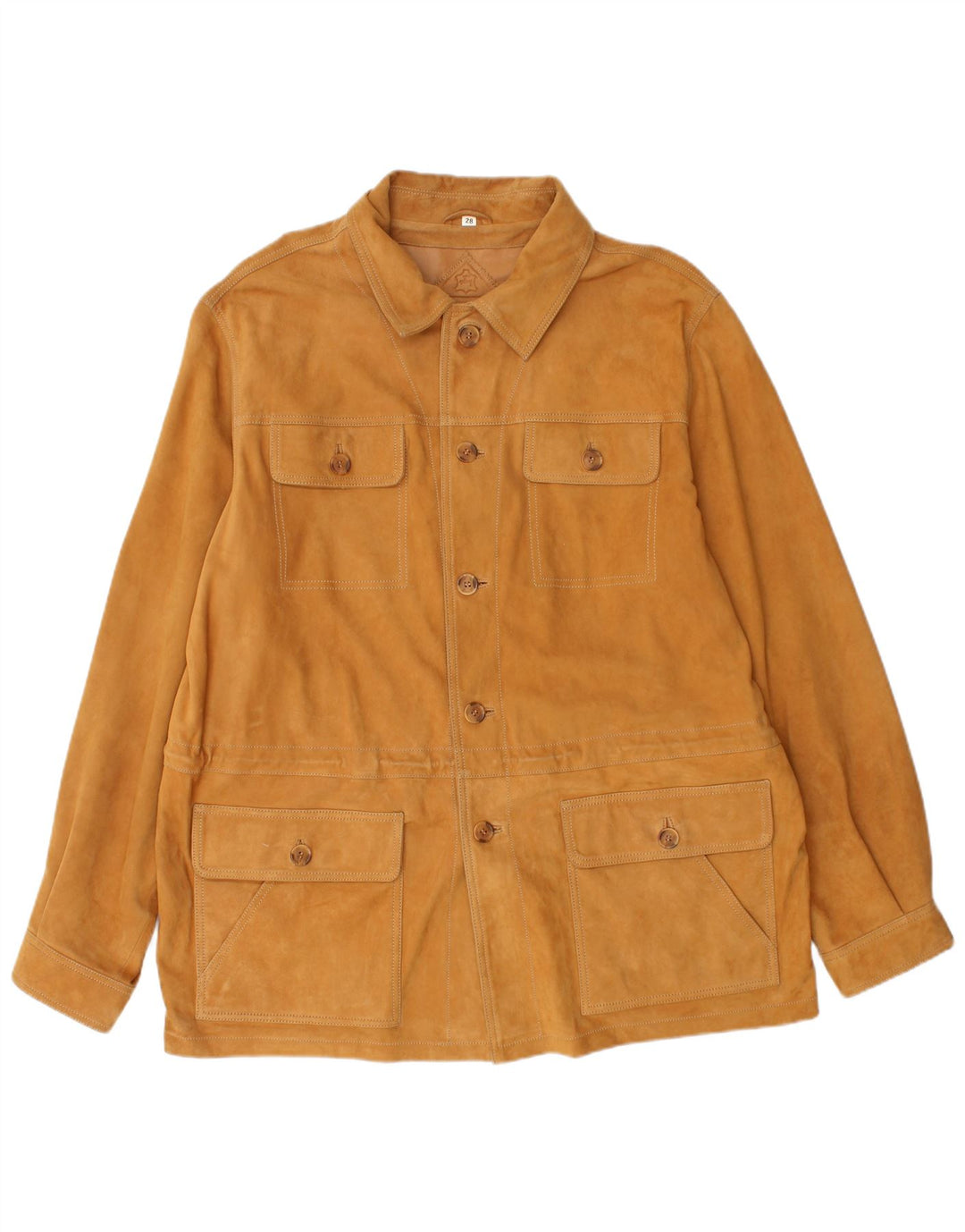 Zamszowa kurtka męska WALBUSCH UK 42 XL, brązowa skóra