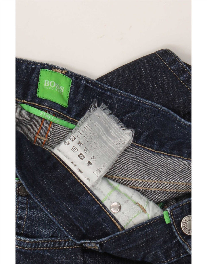 Męskie proste dżinsy Hugo Boss W34 L32 granatowe