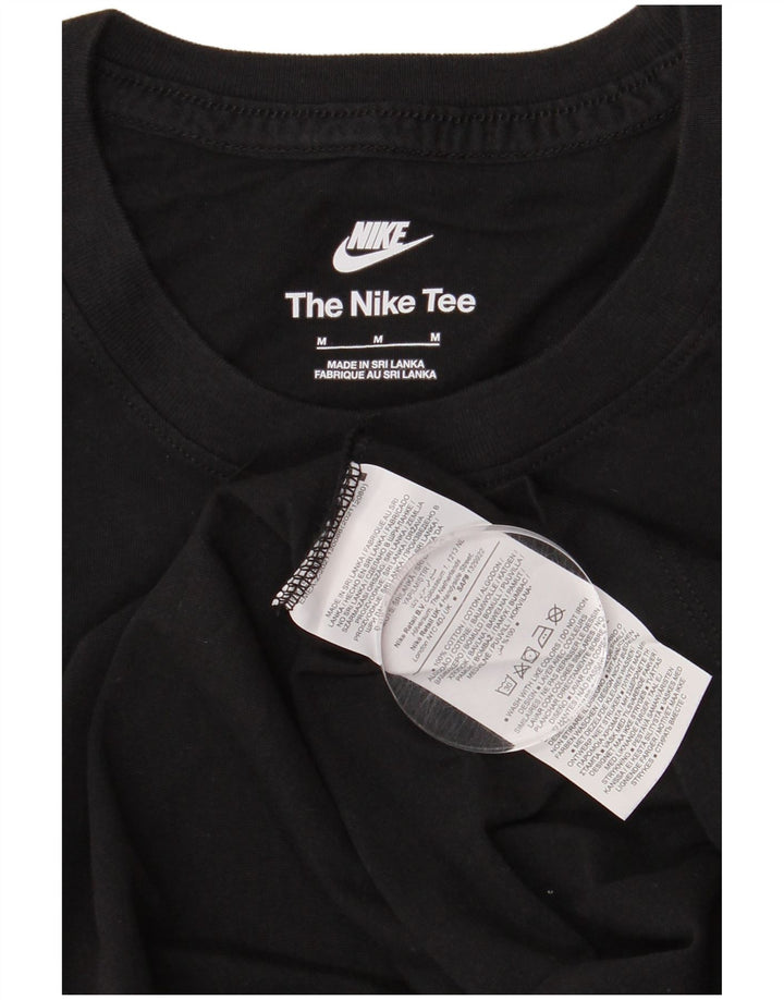 Męski T-shirt z grafiką Nike, średni czarny, bawełniany