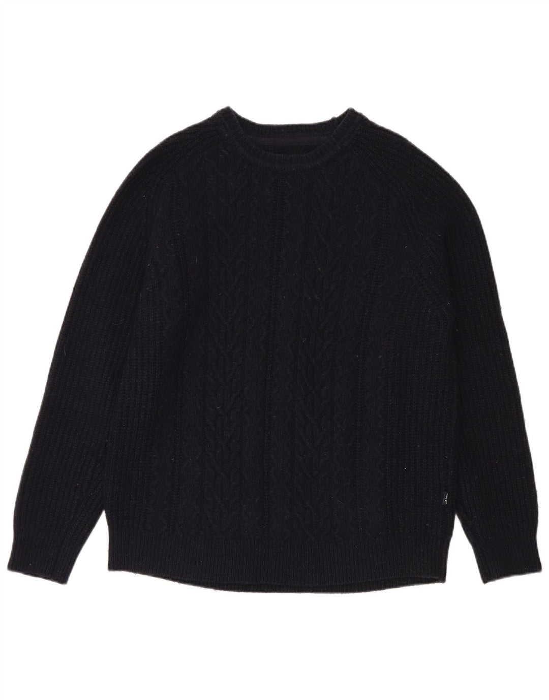 Męski sweter z okrągłym dekoltem Fat Face, duży, granatowy, wełniany