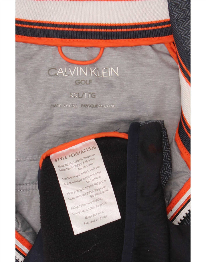Męska kurtka dresowa Calvin Klein Golf 2XL granatowa w jodełkę