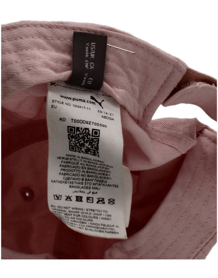 Dziewczęca czapka z daszkiem Puma z grafiką, jeden rozmiar, różowa, bawełniana