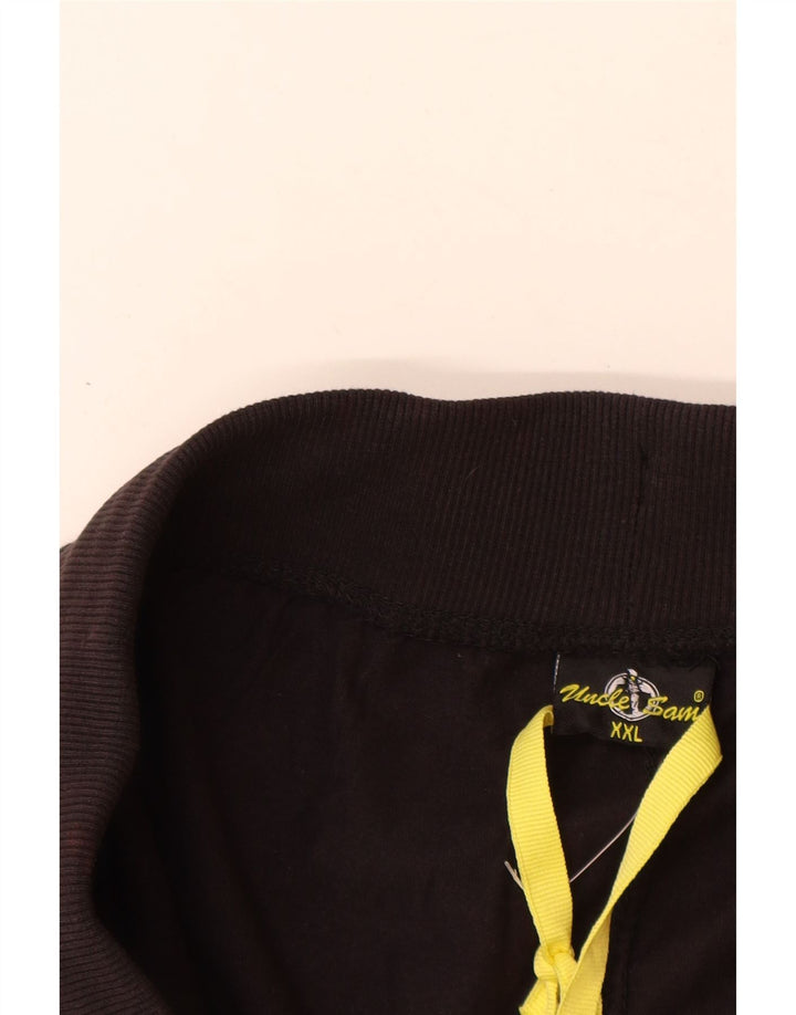 Męskie spodnie dresowe Uncle Sam Graphic 2XL, czarne, bawełniane