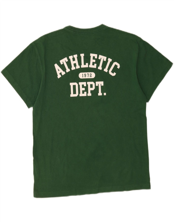 Męski T-shirt z grafiką Nike, bawełniany, średni zielony