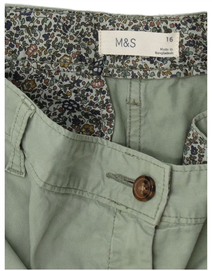 Damskie spodenki Chino Marks & Spencer UK 16, duże W38, zielone