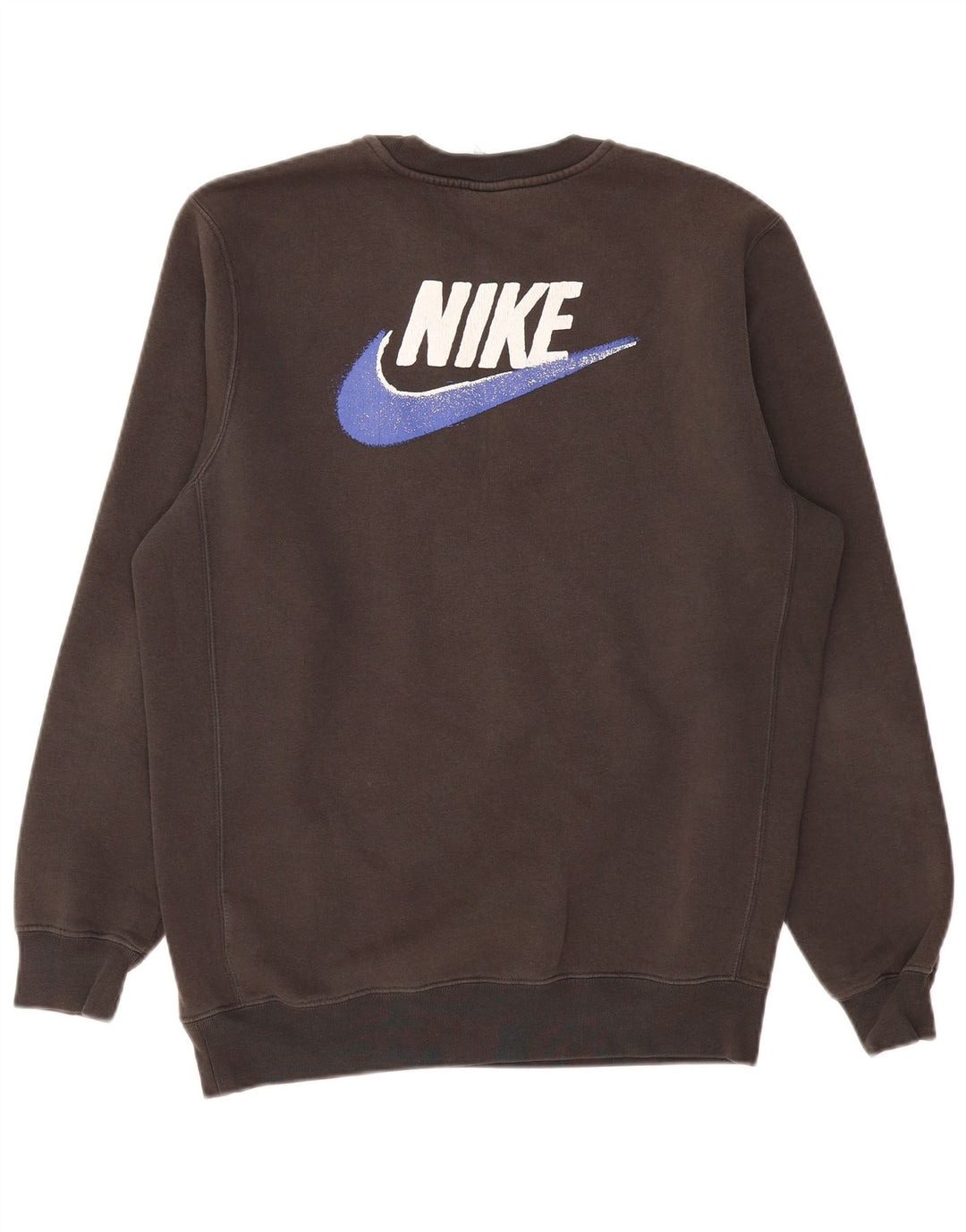 Męski sweter z grafiką Nike, średnioszary, bawełniany