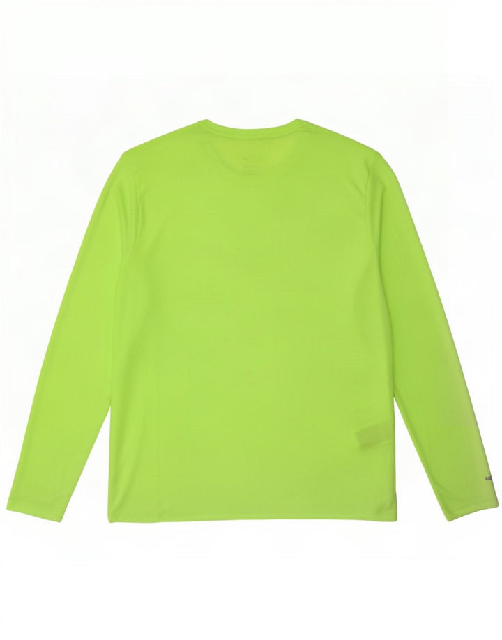 Męska koszulka Nike Dri Fit z długim rękawem XL, zielona, poliestrowa