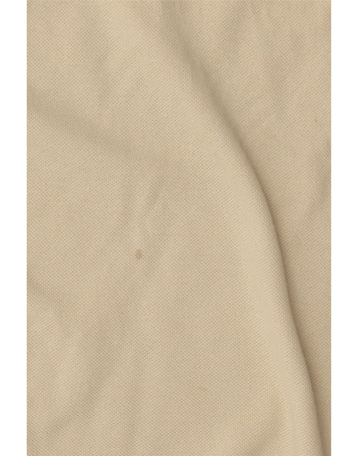 Męska koszulka polo Kappa z długim rękawem, średnia beżowa bawełna