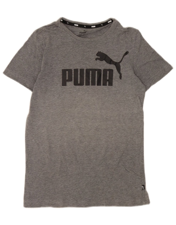 Chłopięcy T-shirt z grafiką Puma 13-14 lat, szary