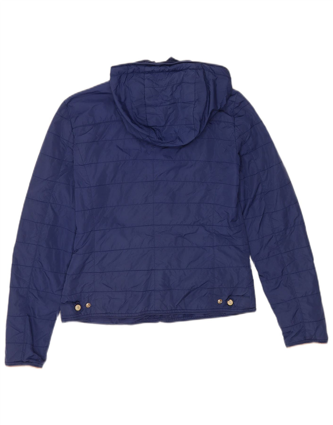 Damska pikowana kurtka Massimo Dutti z kapturem EU 36, mały, niebieski nylon