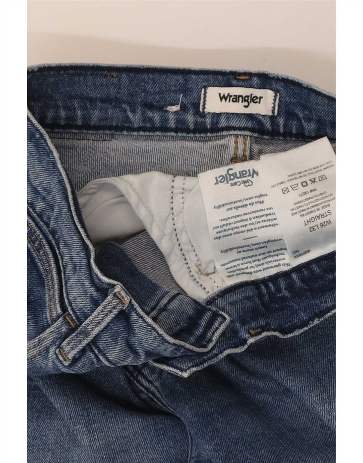 Damskie proste dżinsy Wrangler W26 L28 Niebieskie bawełniane