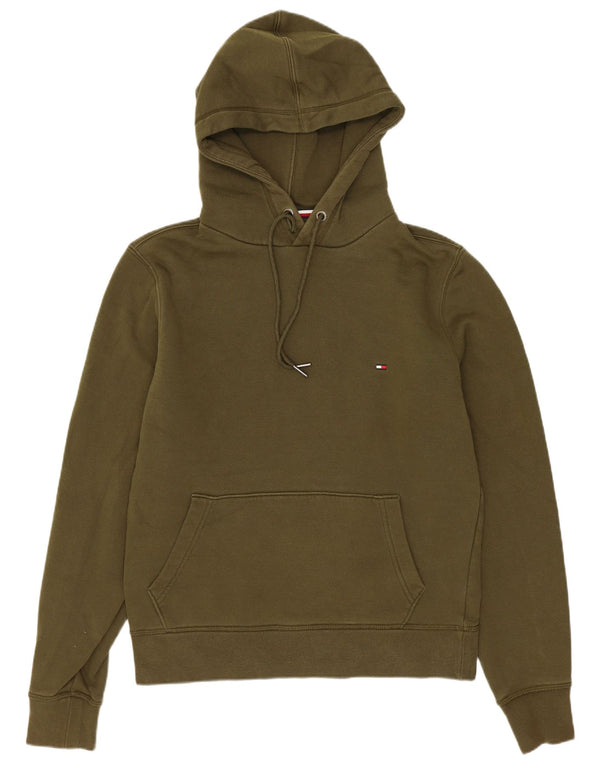Męski sweter z kapturem Tommy Hilfiger, mały, bawełniany khaki