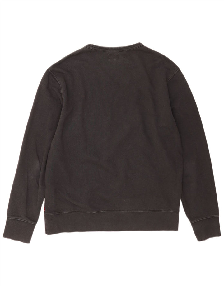 Męska bluza z grafiką Levi's, średnia czarna, bawełniana