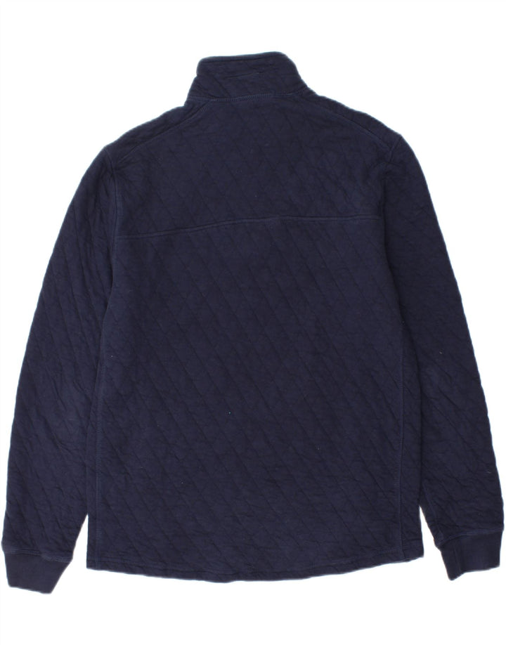 Męski sweter J. Crew z zamkiem błyskawicznym, średni granatowy, bawełniany
