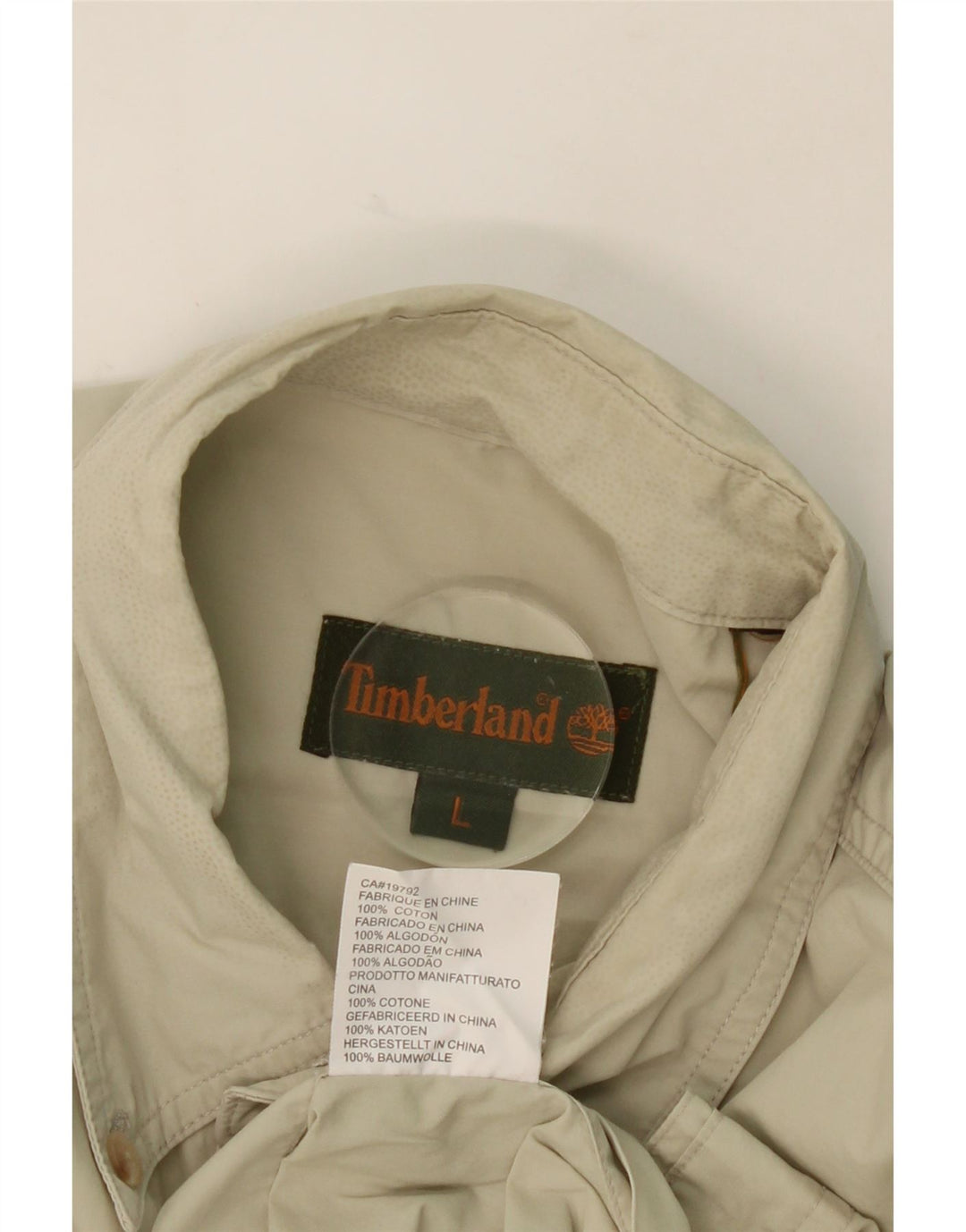 TIMBERLAND Mens Short Sleeve Shirt Large Green Cotton Vintage Timberland and Second-Hand Timberland from Messina Hembry 