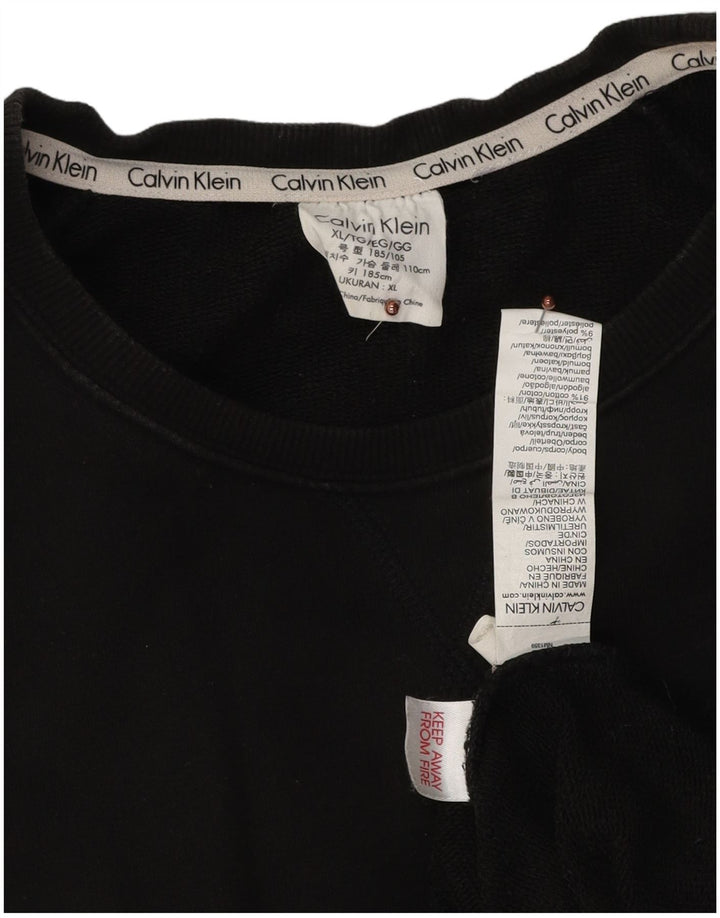 Męska bluza z grafiką Calvin Klein XL, czarna, z blokami kolorów, bawełniana