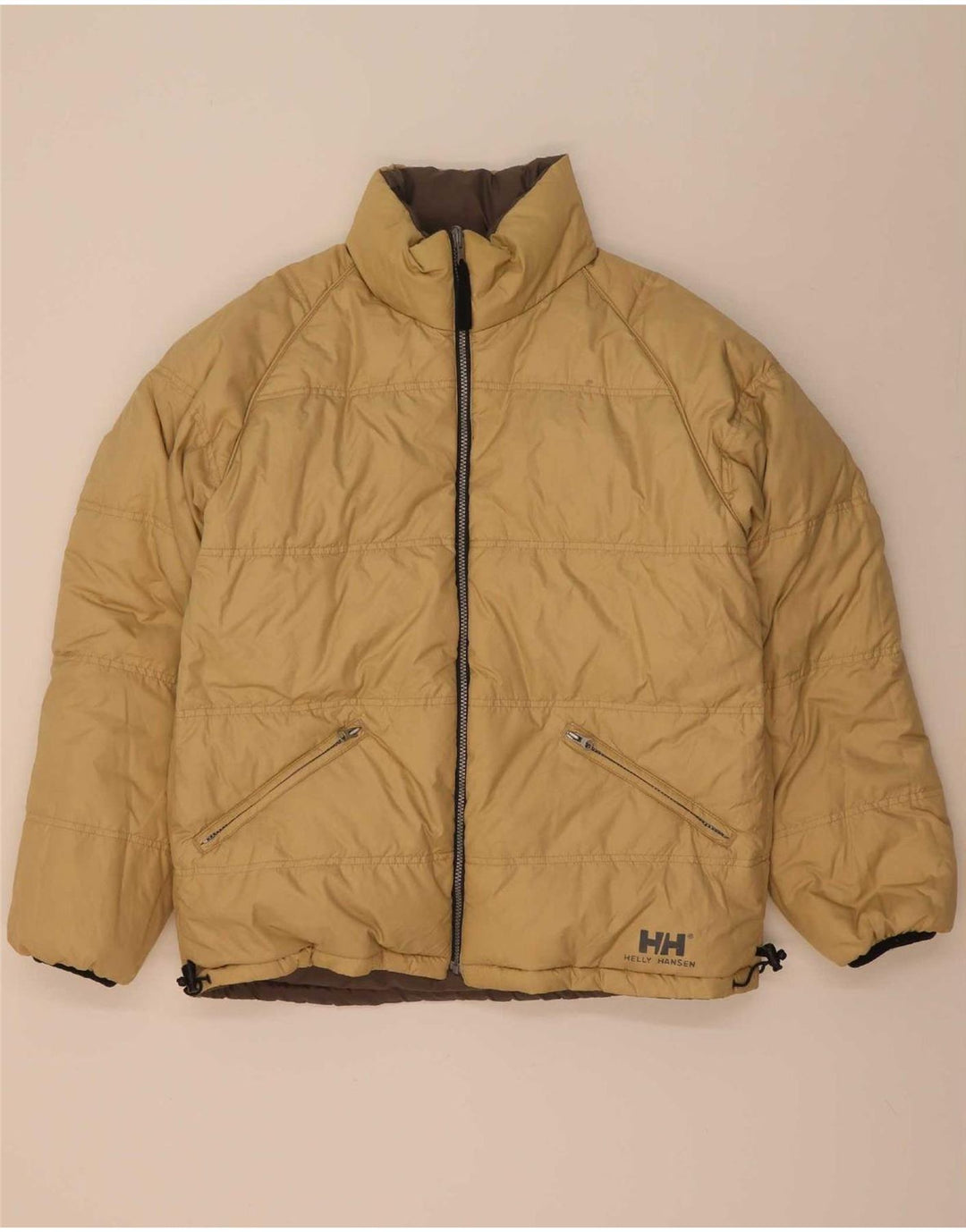 Męska dwustronna wyściełana kurtka Helly Hansen UK 38 Średni brązowy nylon