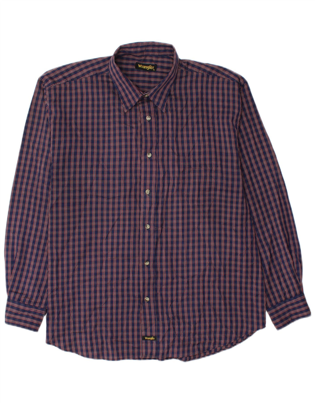 WRANGLER Męska koszula flanelowa XL w granatową kratkę