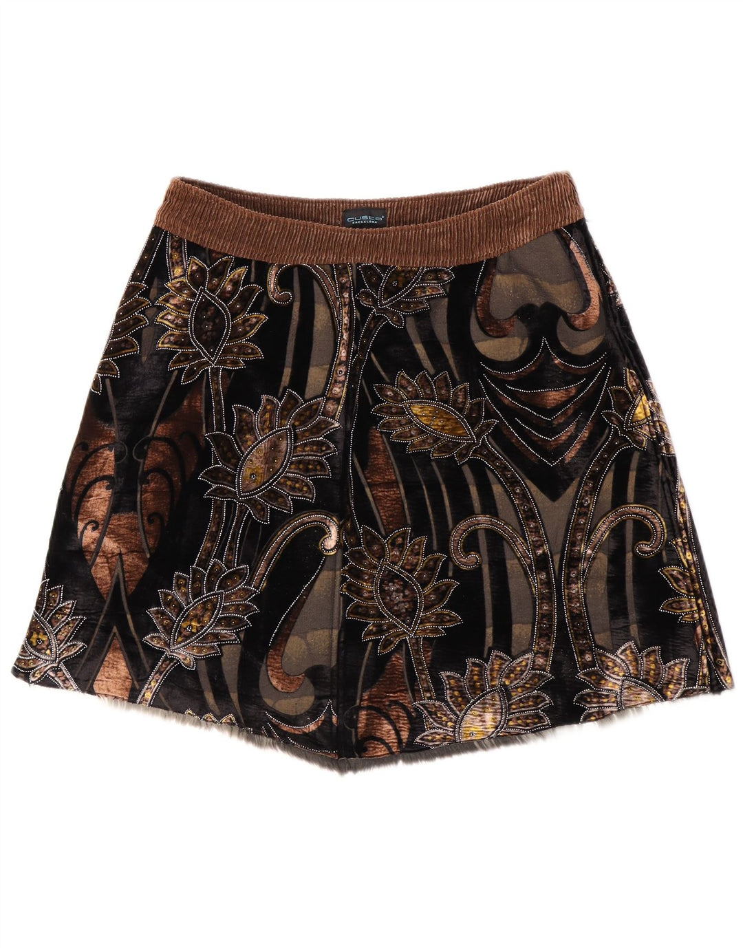 Custo Barcelona Damska mini spódniczka EU 38 Medium W32 Wielobarwny kwiatowy