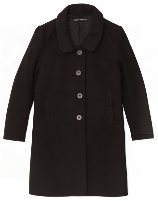 Płaszcz damski Zara UK 6 XS, czarny, wełniany