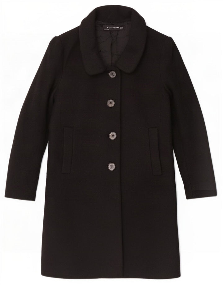 Płaszcz damski Zara UK 6 XS, czarny, wełniany