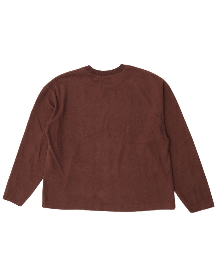 Damski sweter Zara z dekoltem w łódkę, UK 16, duży, brązowy poliester