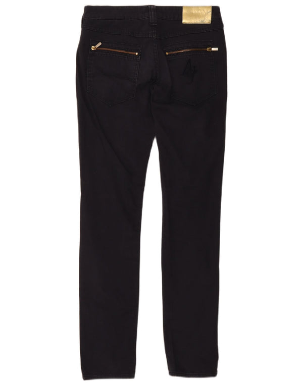 Damskie dżinsy Armani Slim W27 L30 Granatowa bawełna