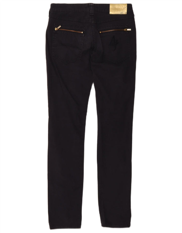 Damskie dżinsy Armani Slim W27 L30 Granatowa bawełna