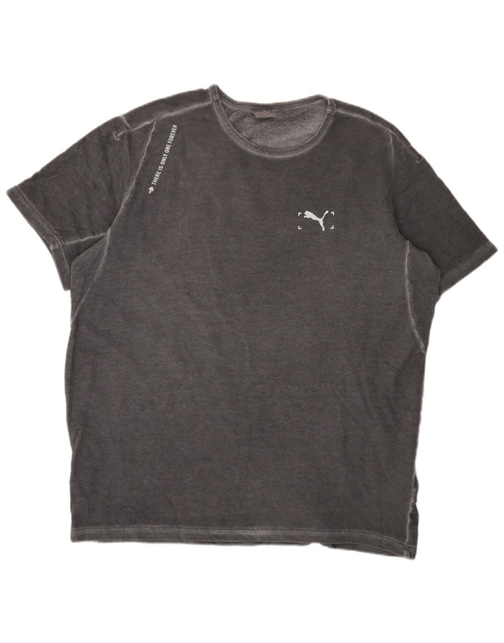 T-shirt męski Puma XL, szary, nakrapiany