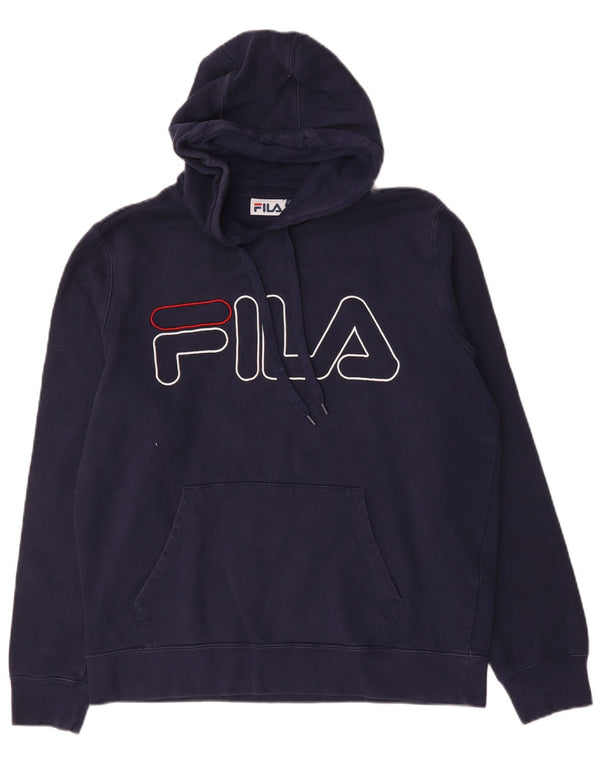 Męski sweter z kapturem Fila XL, granatowy, bawełniany