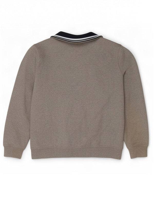 Crew Clothing Męska bluza z zamkiem błyskawicznym, duża, szara bawełna