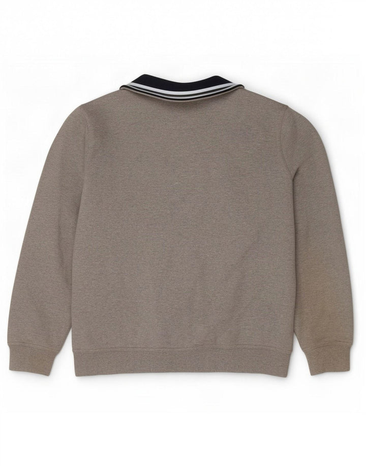 Crew Clothing Męska bluza z zamkiem błyskawicznym, duża, szara bawełna