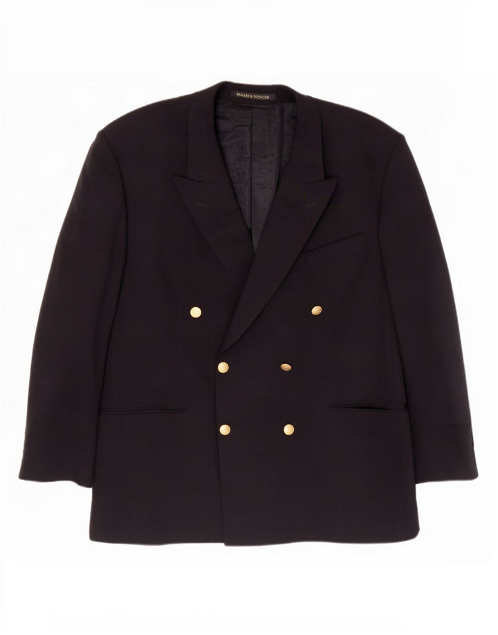 Marks & Spencer Męska marynarka dwurzędowa UK 44 XL granatowa