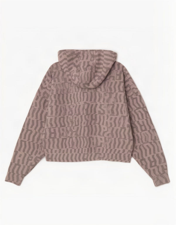 Damska bluza z kapturem Adidas Oversized Crop Zip UK 8/10 Small Grey