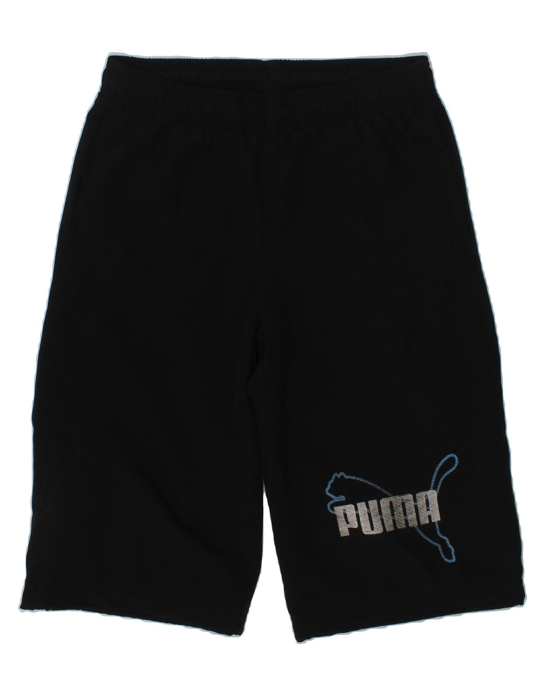 PUMA Boys Graphic Sport Shorts 9-10 Years Black Polyester | Vintage Puma | Thrift | Second-Hand Puma | Used Clothing | Messina Hembry 