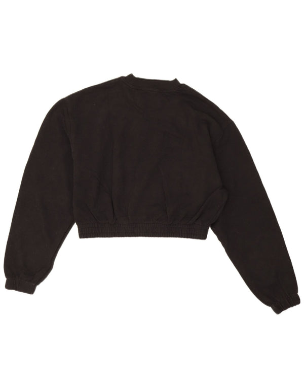 Damska bluza Calvin Klein Jeans Crop, UK 12, średnia czarna bawełna
