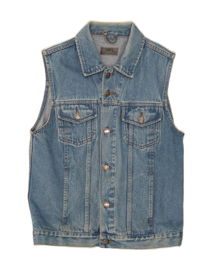 JEP'S Womens Denim Gilet UK 14 Medium Blue Vintage Jep's and Second-Hand Jep's from Messina Hembry 
