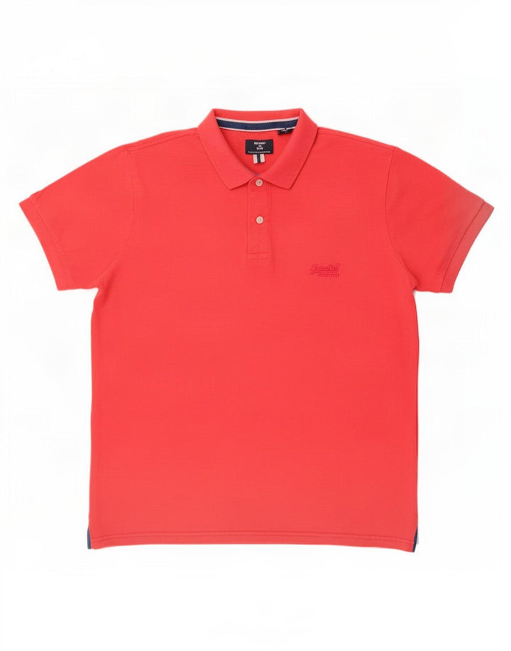 Męska koszulka polo Superdry XL, czerwona, bawełniana