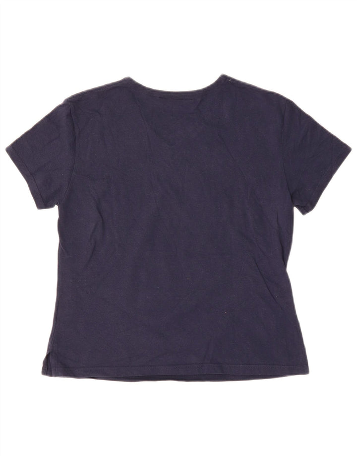 T-shirt damski FILA Top IT 44 Średni granatowy, bawełniany